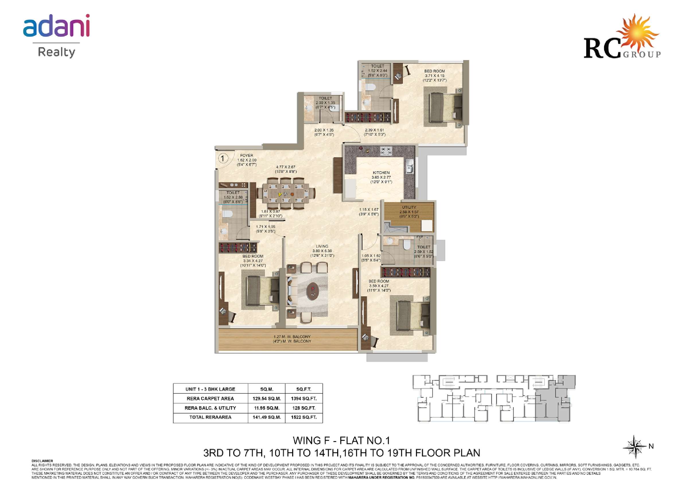 3 BED Floor Plan Variant 5